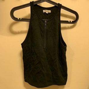 Madewell Black Zip Up Tank